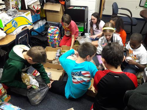 Student Council working on canned food drive 